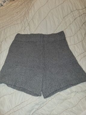Skims Gray Fuzzy Shorts